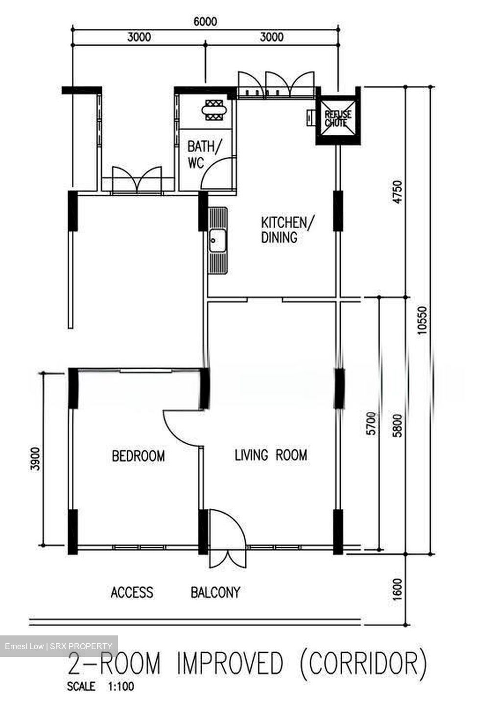 Blk 805 King George's Avenue (Kallang/Whampoa), HDB 2 Rooms #617915371